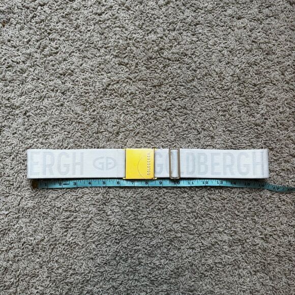 Goldbergh Ski Belt Logo White Gold Metallic for Ski Pants, ski suit - Picture 3 of 3